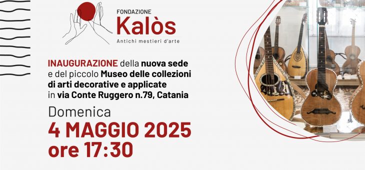 Domenica 4 maggio ore 17:30 – La Fondazione Kalòs inaugura la sua nuova sede e il suo piccolo Museo delle collezioni di arti decorative e applicate